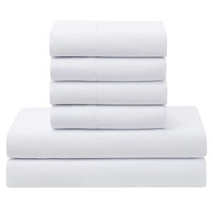 Luxury Microfiber 5 Piece White Bedding Sheet Set